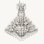 Rococo Vintage Crystal Round Chandelier 101"