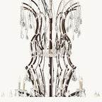 Rococo Vintage Crystal Round Chandelier 101"