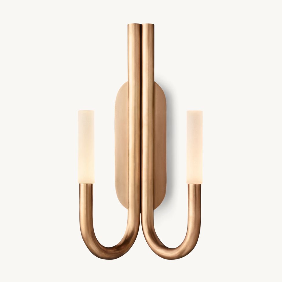 Rousselin Midcentury Sleek Double Wall Sconce