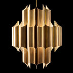 Cathedral Layered Curve Round Chandelier 24"
