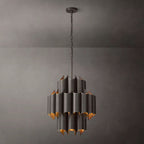 Cathedral Layered Curve Round Chandelier 24"