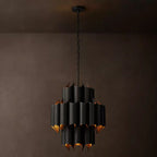 Cathedral Layered Curve Round Chandelier 24"