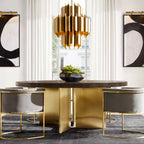 Cathedral Layered Curve Round Chandelier 24"