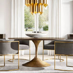Cathedral Layered Curve Round Chandelier 24"