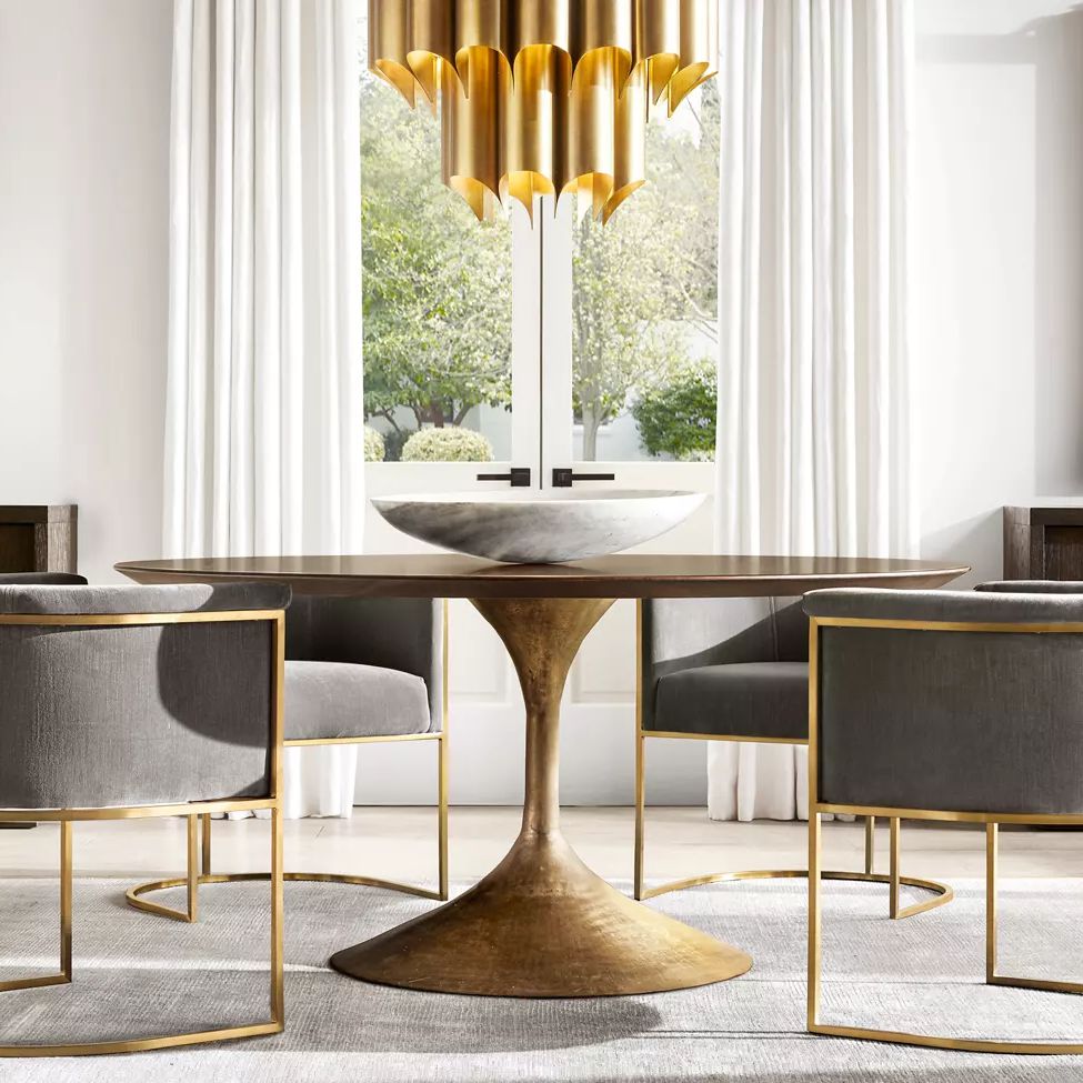 Cathedral Layered Curve Round Chandelier 24"