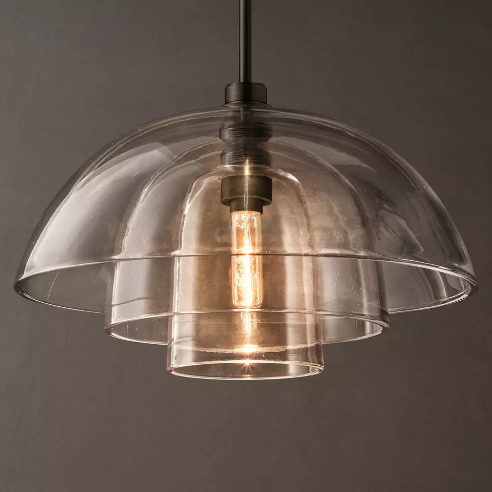 Blom Layered Glass Cloche Pendant Light