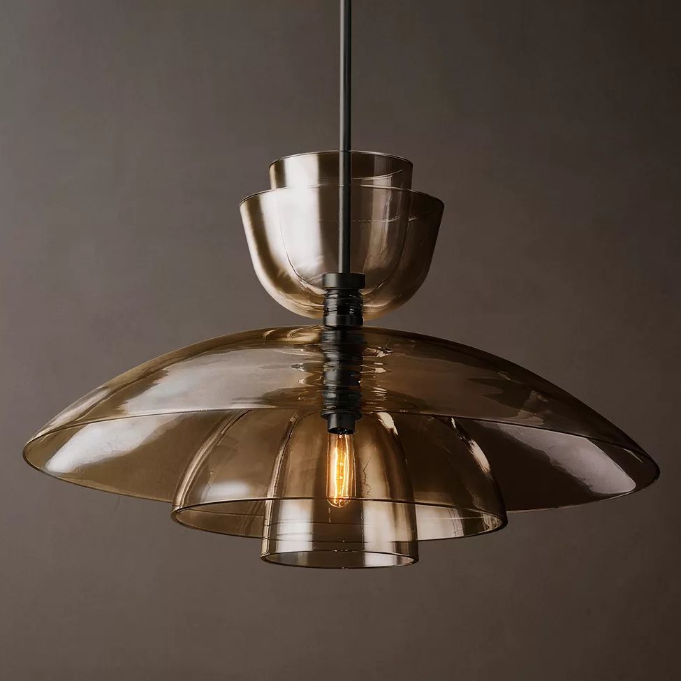Blom Layered Glass Grand Cloche Pendant Light