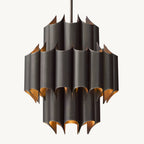 Cathedral Layered Curve Round Chandelier 24"