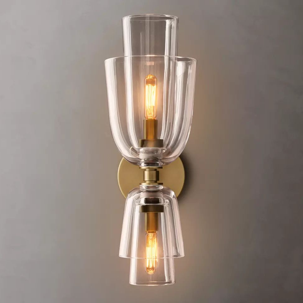 Blom Layered Glass Grand Flute Wall Sconce