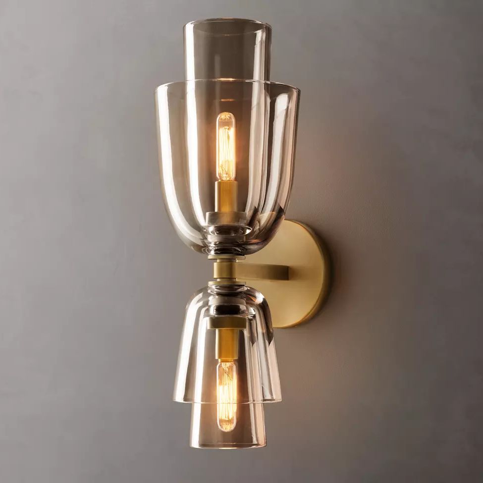 Blom Layered Glass Grand Flute Wall Sconce