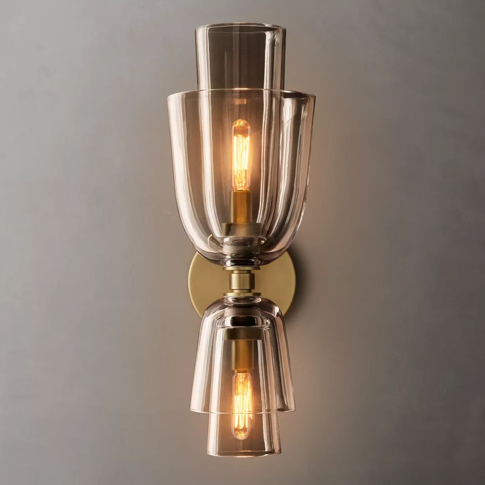 Blom Layered Glass Grand Flute Wall Sconce