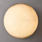 Halver Alabaster Dome Flush Mount