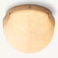 Halver Alabaster Dome Flush Mount