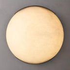 Halver Alabaster Dome Flush Mount