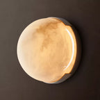 Halver Alabaster Dome Flush Mount