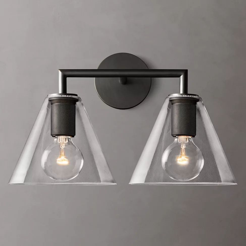 Utilitaire Funnel Shade Double Wall Sconce