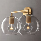 Utilitaire Globe Shade Double Wall Sconce
