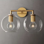 Utilitaire Globe Shade Double Wall Sconce