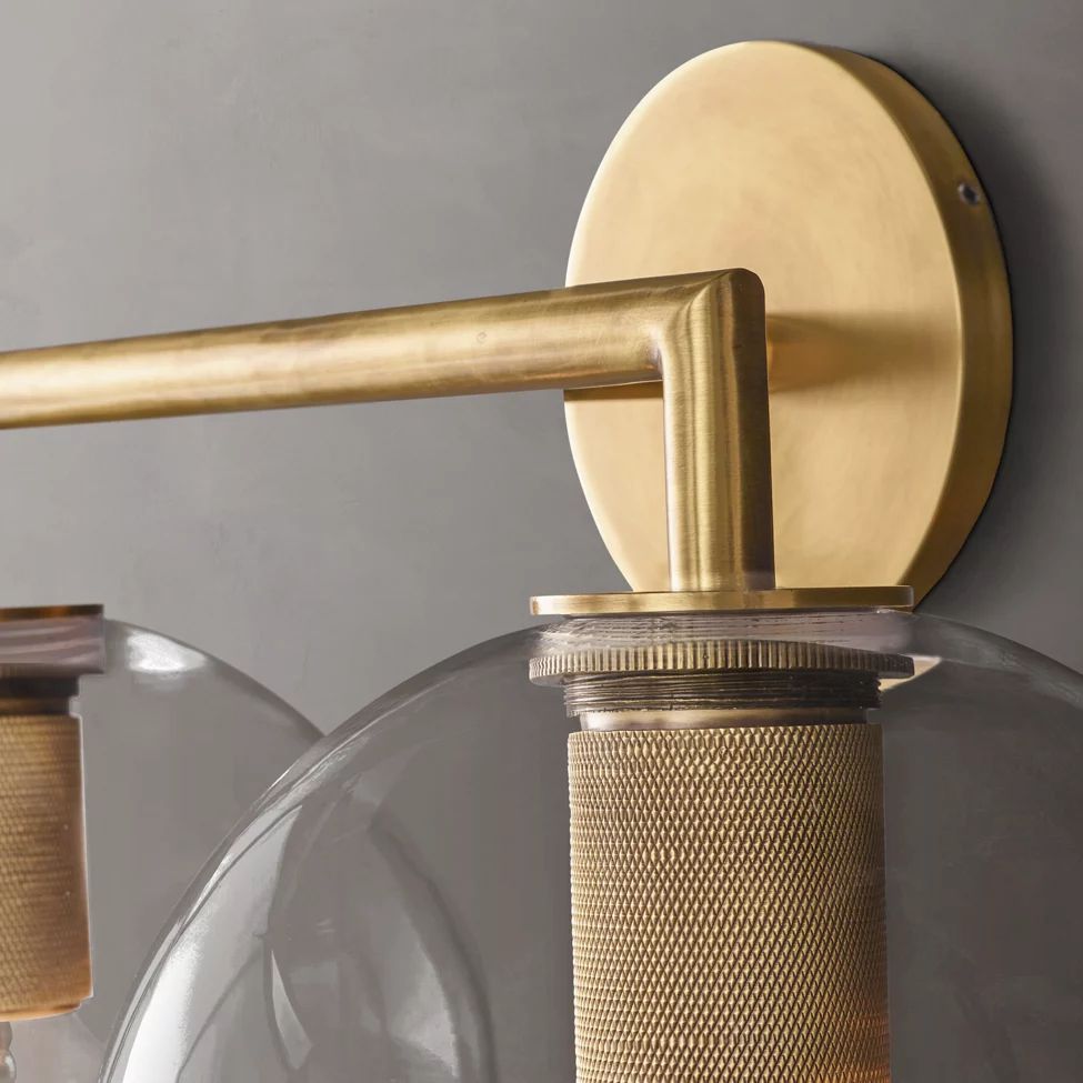 Utilitaire Globe Shade Double Wall Sconce