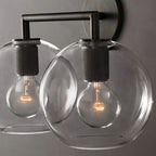 Utilitaire Globe Shade Double Wall Sconce