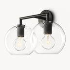 Utilitaire Globe Shade Double Wall Sconce