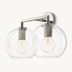 Utilitaire Globe Shade Double Wall Sconce