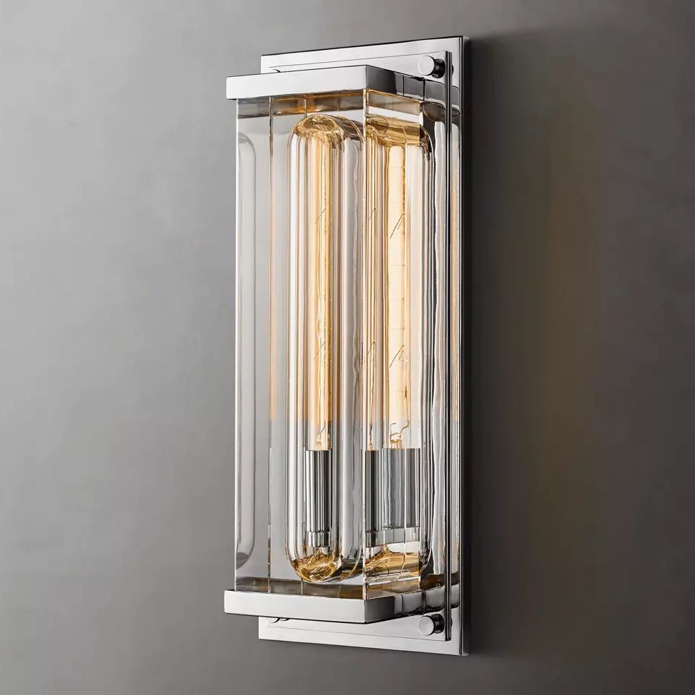 Savile Crystal Block Grand Square Wall Sconce