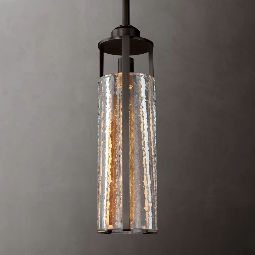 Arpege Glacial Cylinder Pendant Light