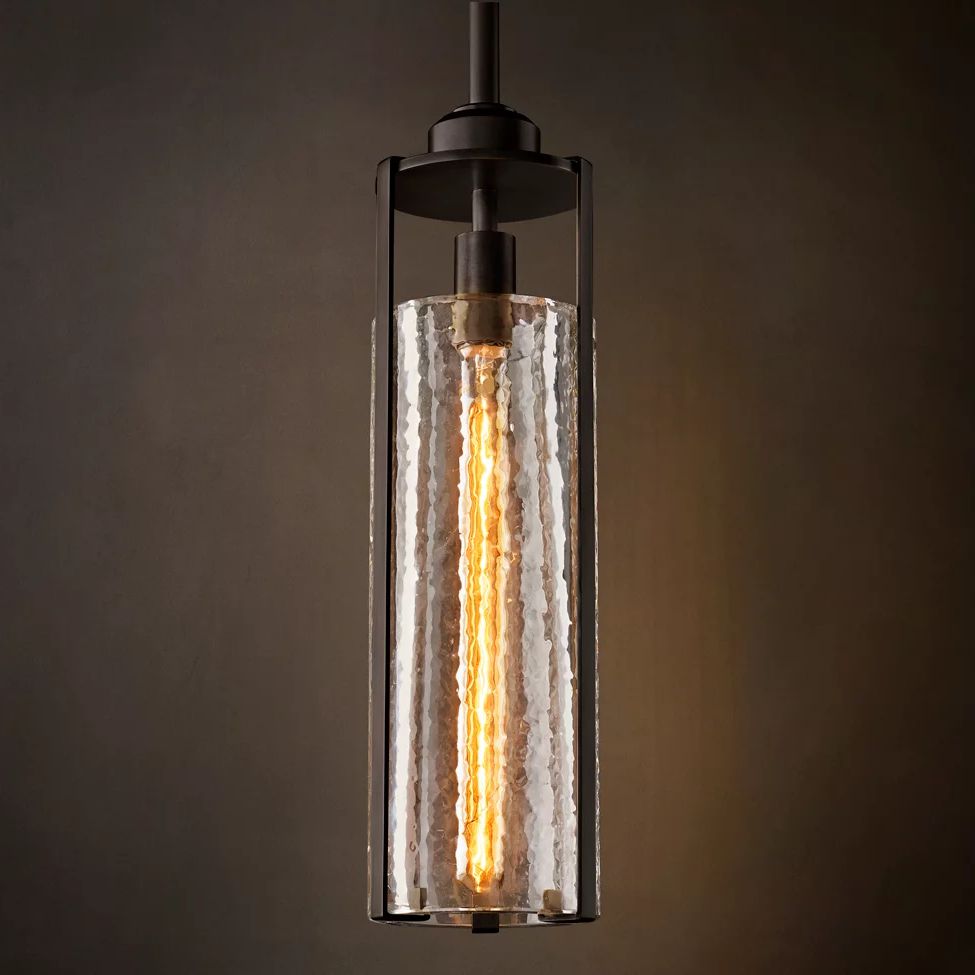 Arpege Glacial Cylinder Pendant Light