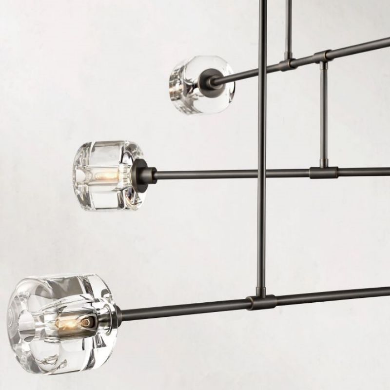 Demaret Sculpted Crystal Mobile Round Chandelier 62"