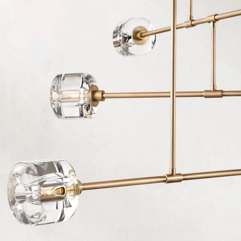 Demaret Sculpted Crystal Mobile Round Chandelier 62"