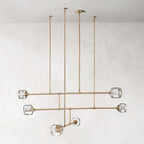 Demaret Sculpted Crystal Mobile Round Chandelier 62"