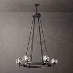 Demaret Sculpted Crystal Round Chandelier 36"