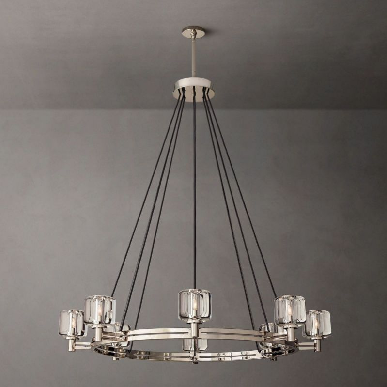 Demaret Sculpted Crystal Round Chandelier 48"
