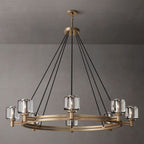 Demaret Sculpted Crystal Round Chandelier 48"