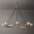 Demaret Sculpted Crystal Round Chandelier 60"
