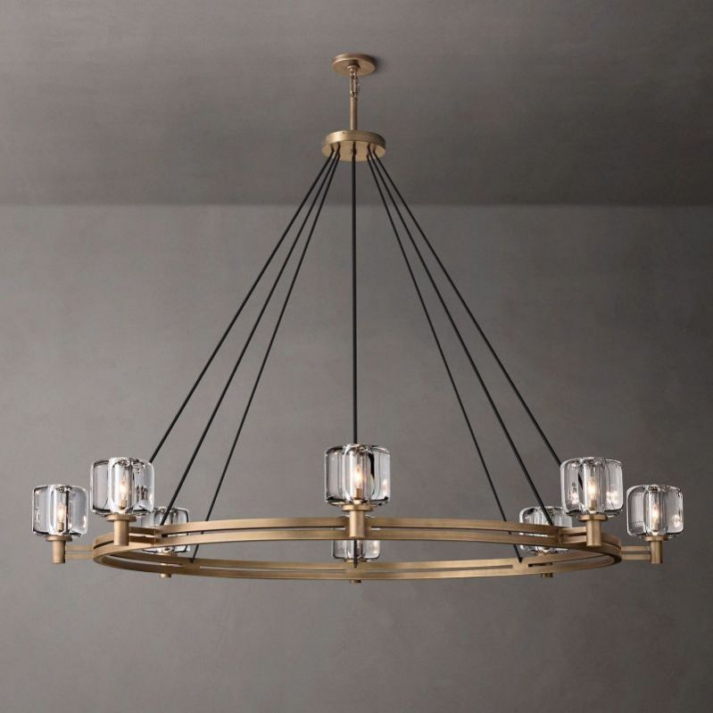 Demaret Sculpted Crystal Round Chandelier 60"