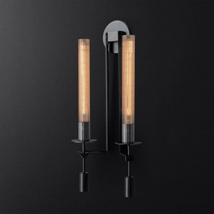 Fontanelle Vintage Glow Double Wall Sconce