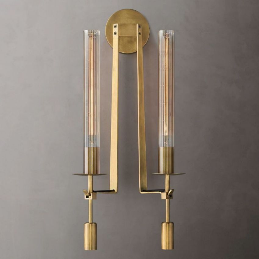 Fontanelle Vintage Glow Double Wall Sconce