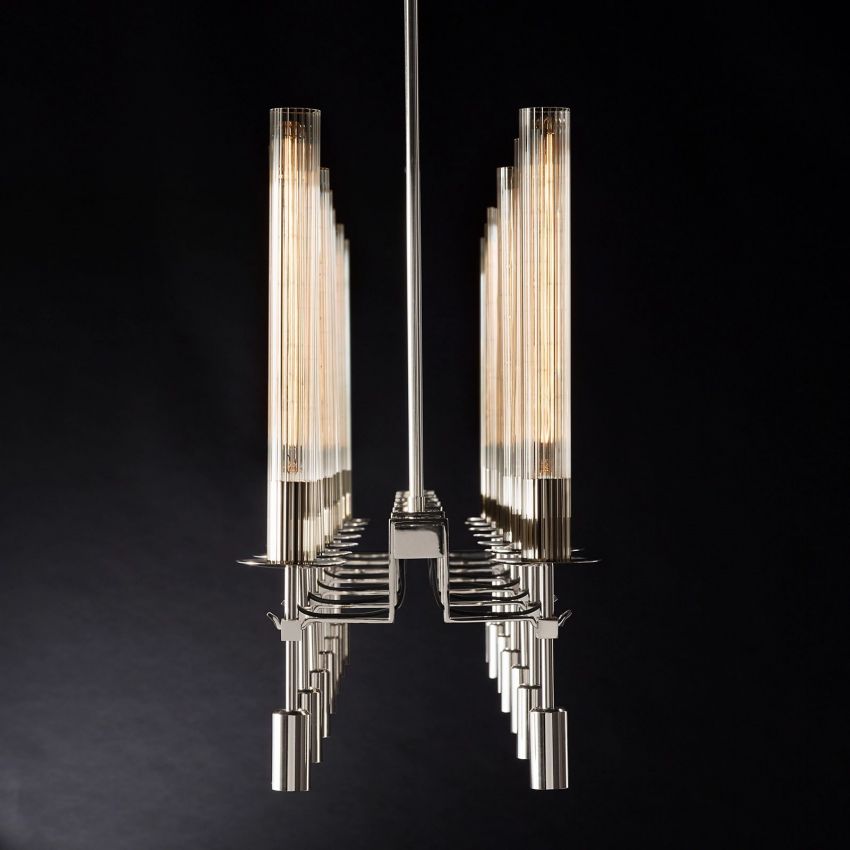 Fontanelle Vintage Glow Linear Chandelier 54"