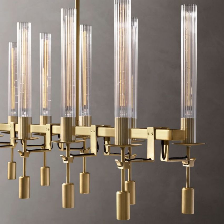 Fontanelle Vintage Glow Linear Chandelier 66"