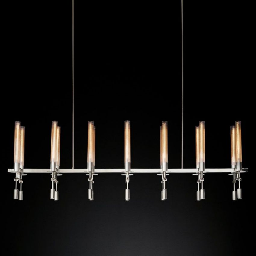 Fontanelle Vintage Glow Linear Chandelier 66"