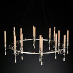 Fontanelle Vintage Glow Round Chandelier 58"