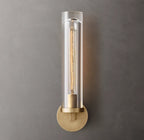 Savile Crystal Block Round Wall Sconce