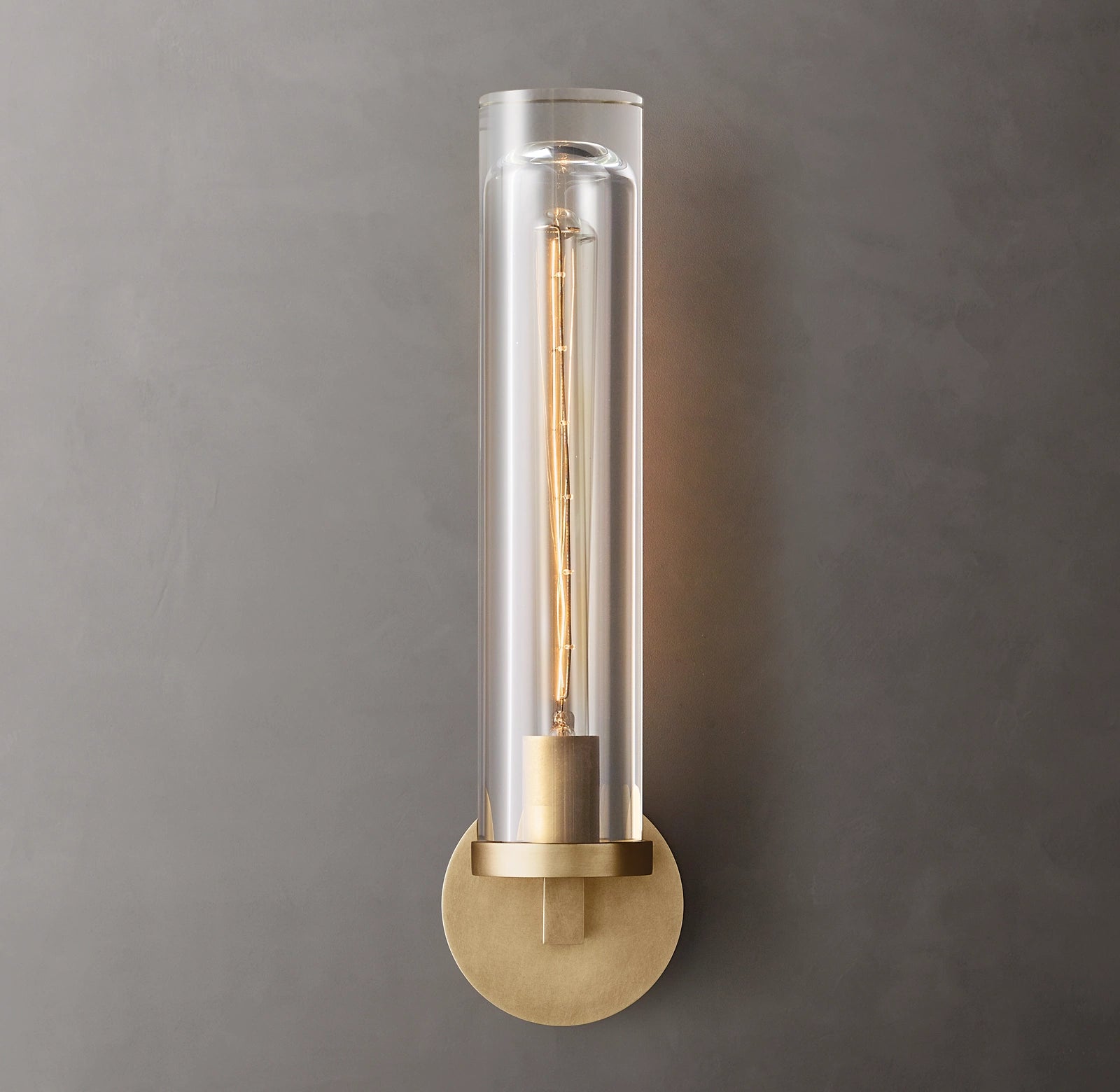 Savile Crystal Block Round Wall Sconce