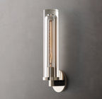 Savile Crystal Block Round Wall Sconce