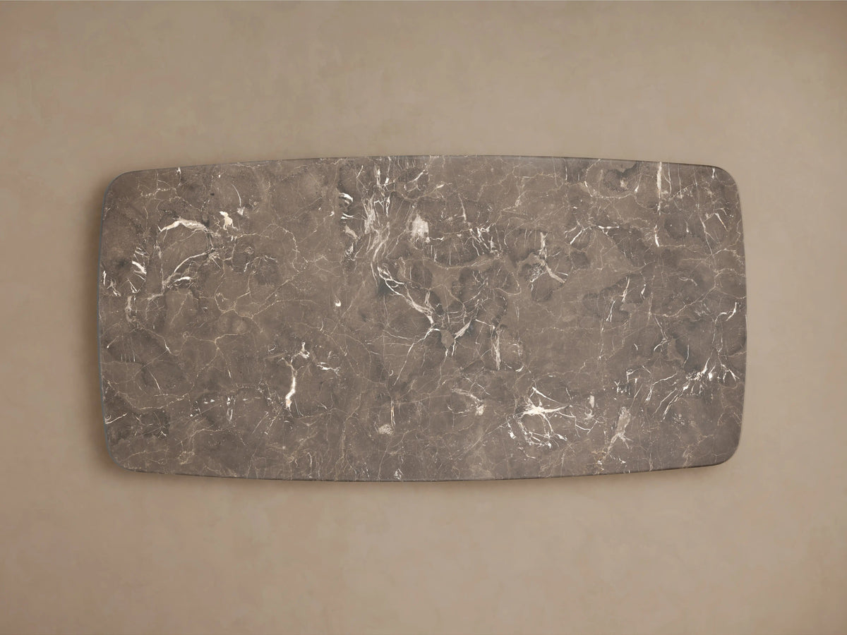 Saint Germain Stone Coffee Table with Rennes Base in Natural Stone