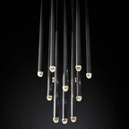 Aquitaine Faceted Cluster Round Chandelier 18"