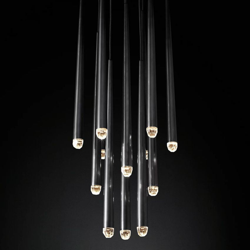 Aquitaine Faceted Cluster Round Chandelier 30"