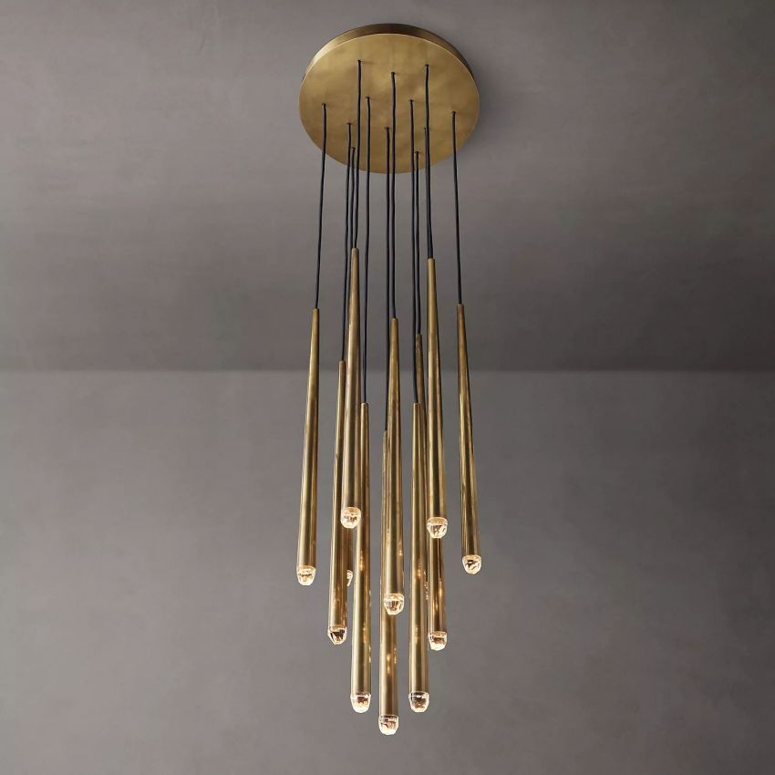 Aquitaine Faceted Cluster Round Chandelier 18"
